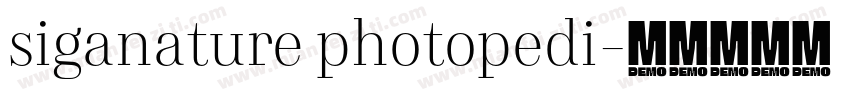 siganature photopedi字体转换